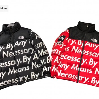 Replica Supreme TNF By Any Means Necessary Nuptse Jacket
