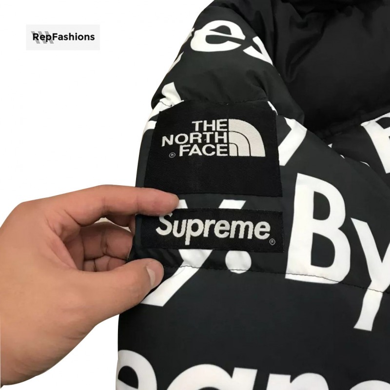 Custom Supreme / TNF By any means necessary vans @8_say