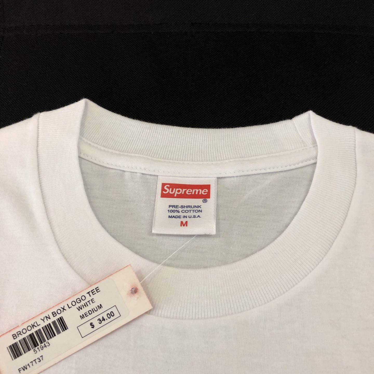 Supreme Brooklyn Box Logo T Shirt Size Tag