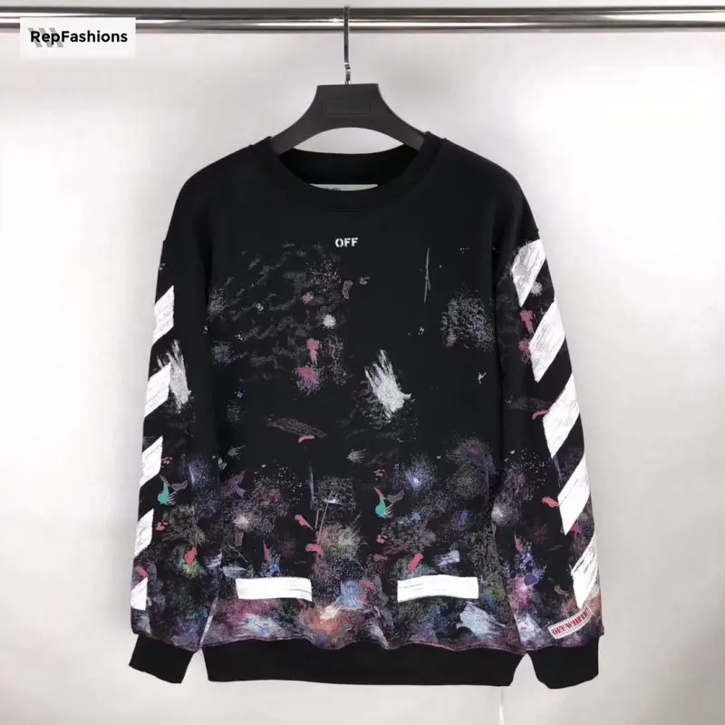 OFF WHITE GALAXY CREWNECK