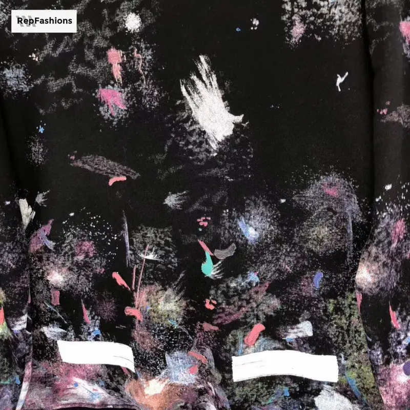Replica OFF WHITE GALAXY CREWNECK Print