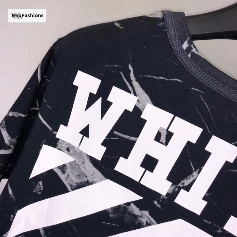 Off White Black Marble T Shirt