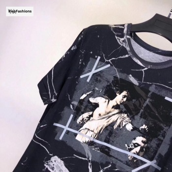 Off White Black Marble Tee Best Quality RepFashions
