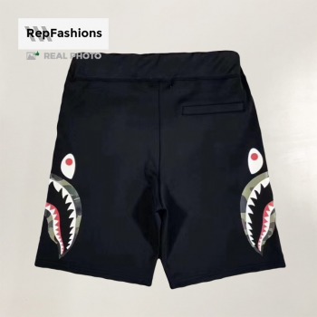 Best UA Bape Side Shark Shorts Black