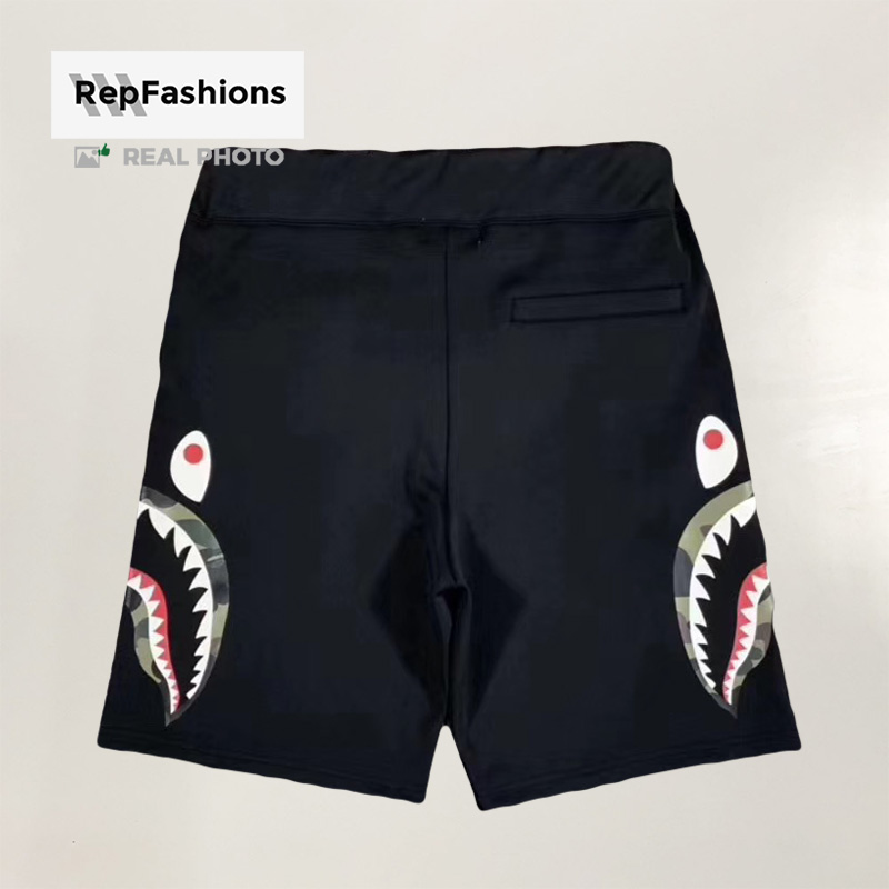 Best Bape Side Shark Shorts Black