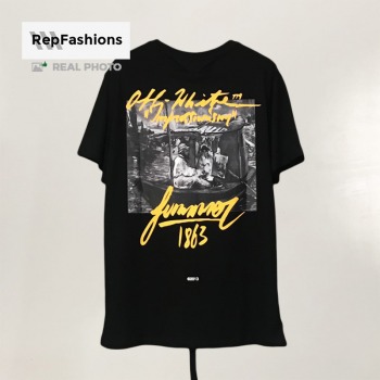 High Quality Off White 1863 Impressionism Tee back view