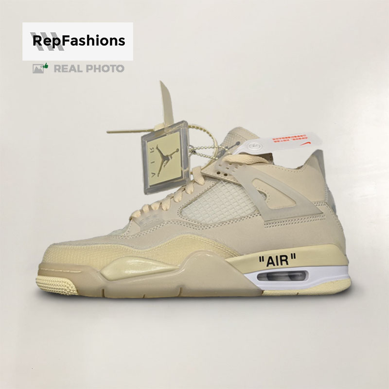 Air Jordan 4 x Off White Sail