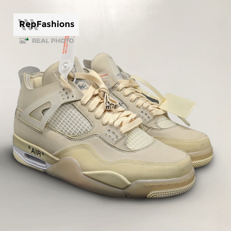 Buy high quality air jordan 4 off white sail