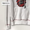 Off White undercover red skeleton pullover body front part hoodie rib cuff and bottom band