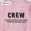 Cheap High End Replica Balanciaga Crew Pink Hoodie Black Printed Back View