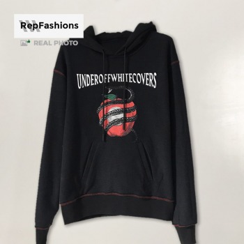 Rep Off White undercover apple RVRS pullover black hoodie body front part
