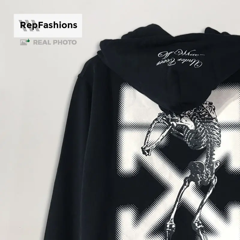 Hype replica off white x undercover skeleton zip hoodie