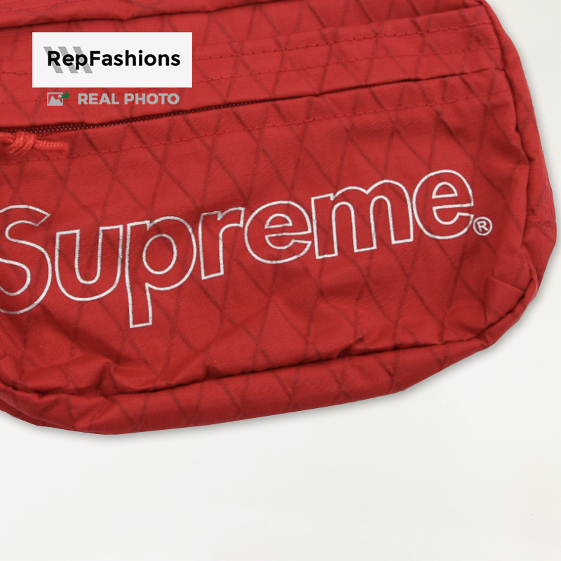 Best Fake Supreme Logo Print Shoulder Bag SS18 - High Quality